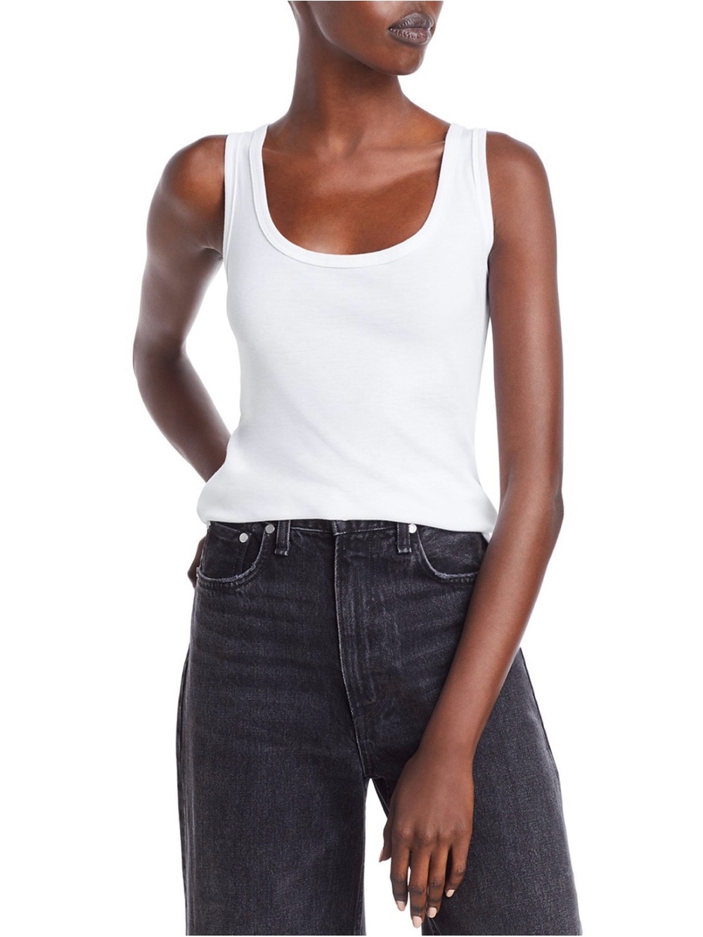 Splendid 1x1 Ribbed Tank White Large Perfect Condition